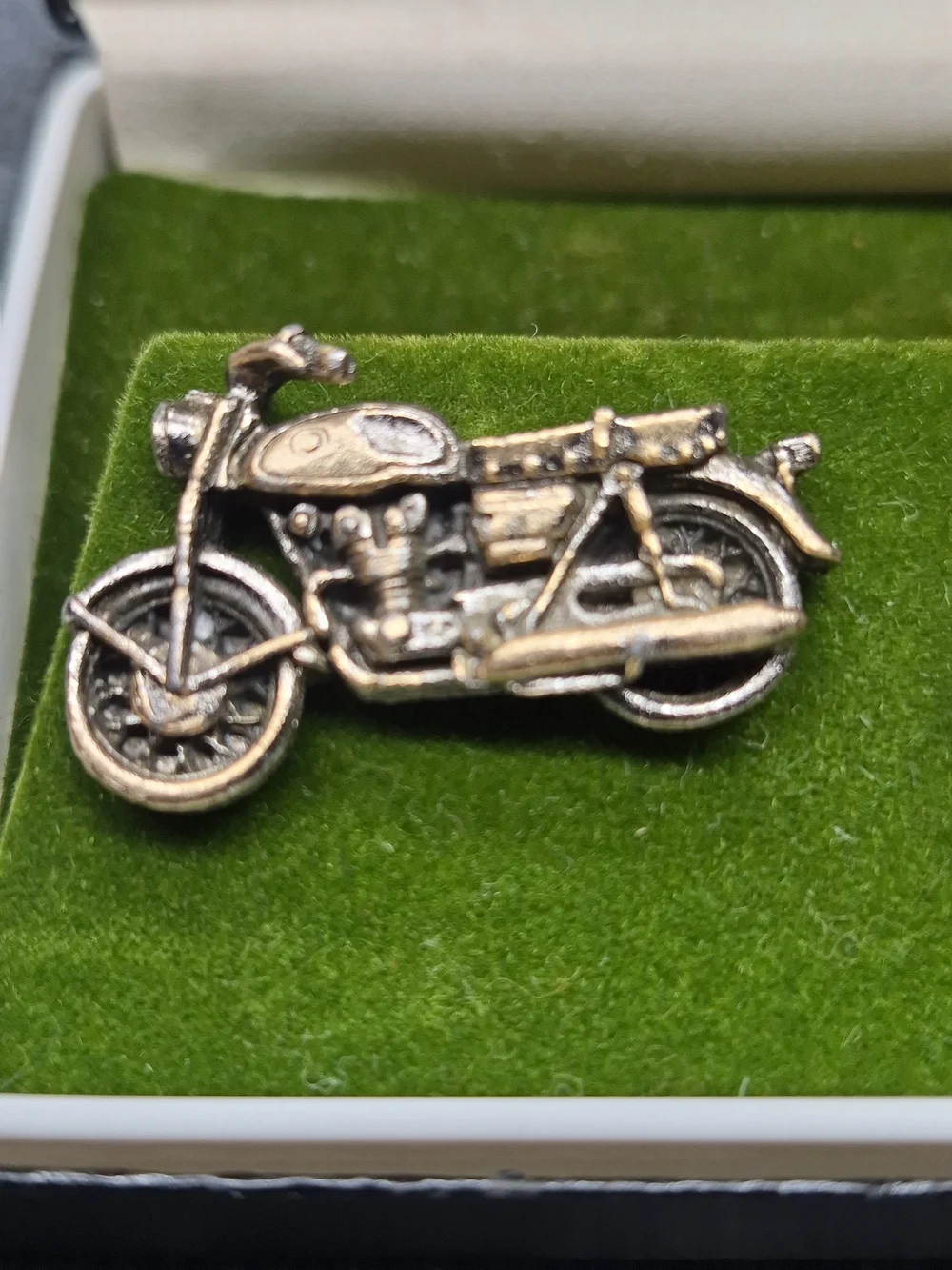 SWANK Vintage-style Motorcycle Cufflinks Gold Tone  Original Box